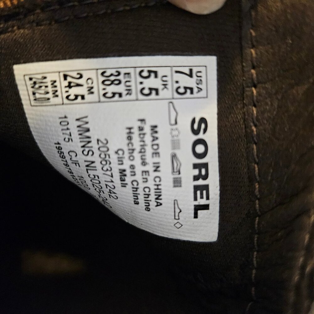 Sorel Evie II Womens Size 7.5 Waterproof Hidden Wedge Lace Up Boot Brown Leather - Picture 5 of 5